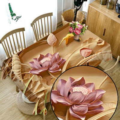 Meijuner Crăciun 3D Față de masă Bucătărie Sufragerie Față de masă Decoratiuni Home Rectangular Party Huse pentru masă Ornamente de Crăciun