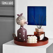 Nordic asztali tárolótálca egyszínű Egyszerű ékszertároló tálca Nappali Konyhaasztal Hordozható rendező Otthoni dekoráció