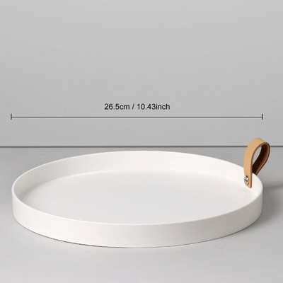 Nordic asztali tárolótálca egyszínű Egyszerű ékszertároló tálca Nappali Konyhaasztal Hordozható rendező Otthoni dekoráció