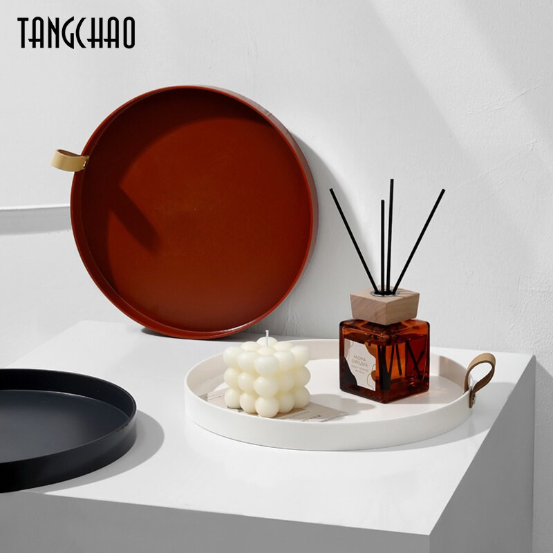 Nordic asztali tárolótálca egyszínű Egyszerű ékszertároló tálca Nappali Konyhaasztal Hordozható rendező Otthoni dekoráció