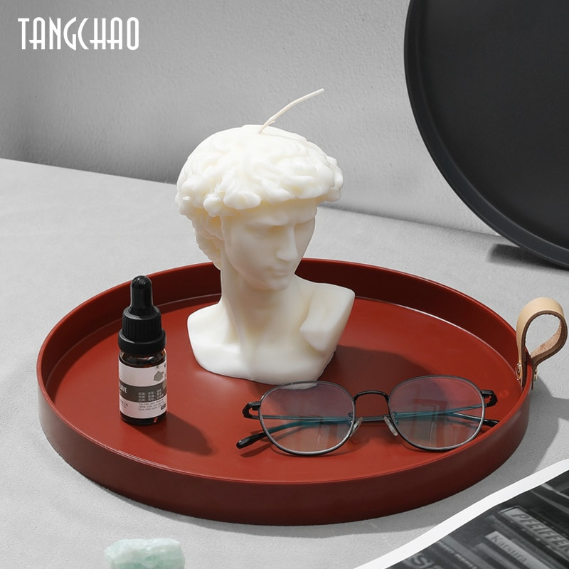 Nordic asztali tárolótálca egyszínű Egyszerű ékszertároló tálca Nappali Konyhaasztal Hordozható rendező Otthoni dekoráció