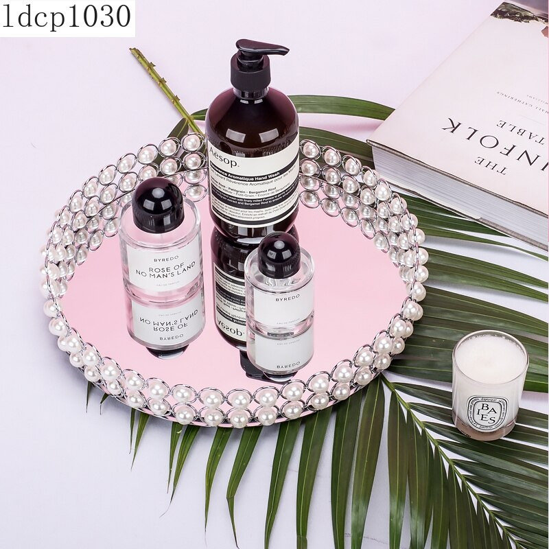 Nordic Creative Pearl Mirror Pladanj Stalak za torte Svadbeni desert Raspored stola Ukrasni ukrasi Kozmetika Pladanj za pohranjivanje nakita