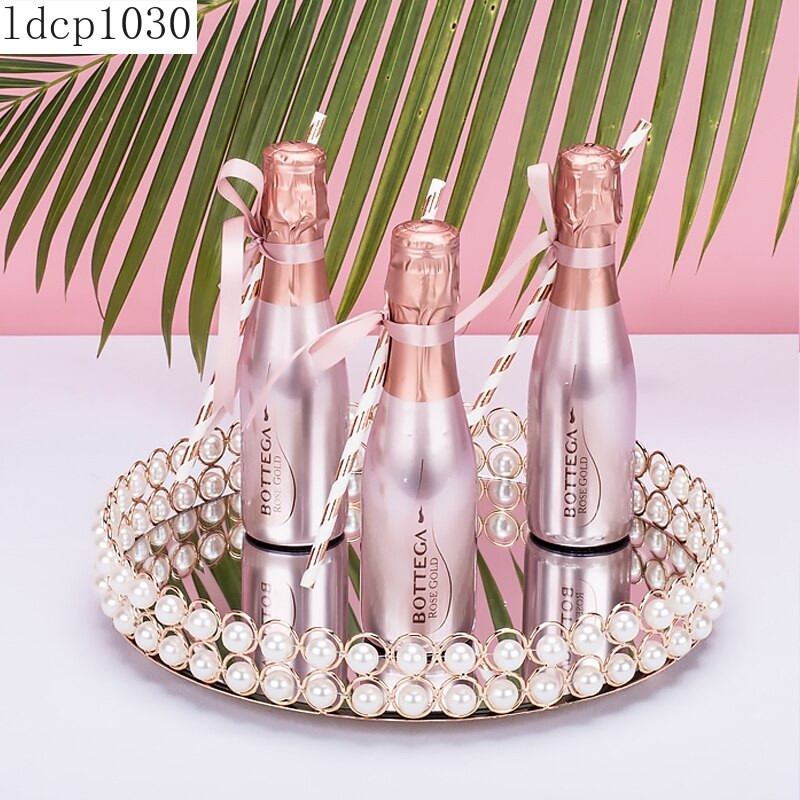 Nordic Creative Pearl Mirror Pladanj Stalak za torte Svadbeni desert Raspored stola Ukrasni ukrasi Kozmetika Pladanj za pohranjivanje nakita