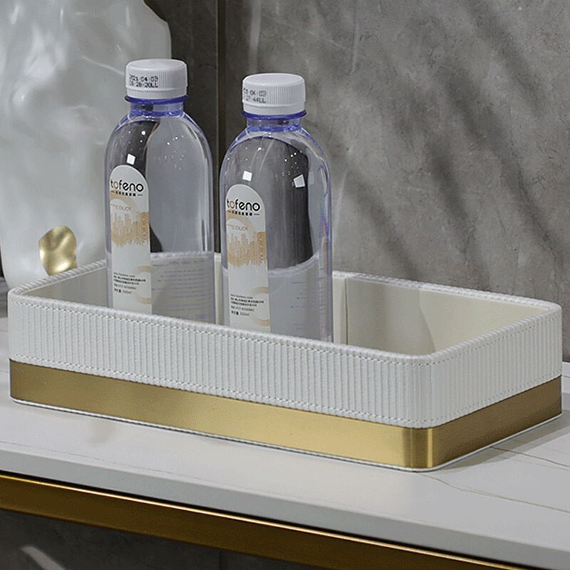 Bőr tárolótálca asztali ékszer tányér téglalap kozmetikai szemüveg pénztárca kulcsok különféle tálca otthon nappali dekoráció