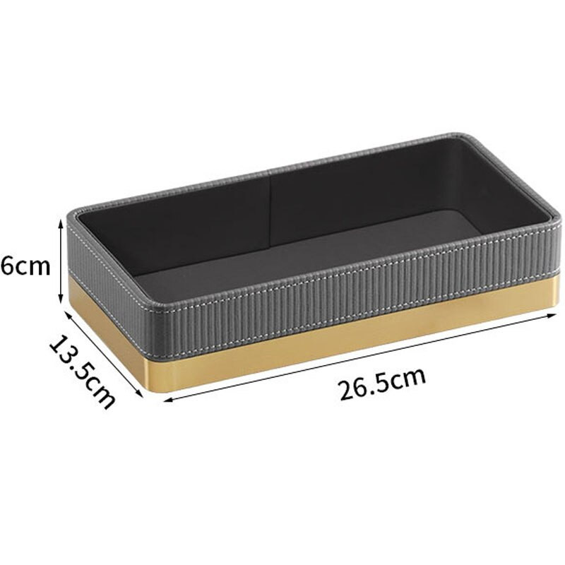 Bőr tárolótálca asztali ékszer tányér téglalap kozmetikai szemüveg pénztárca kulcsok különféle tálca otthon nappali dekoráció