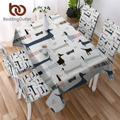 BeddingOutlet stolnjak za jazavčar za kuhinju, crtani pas, vodootporni stolnjak, prugasti ukrasni pokrivač za stol