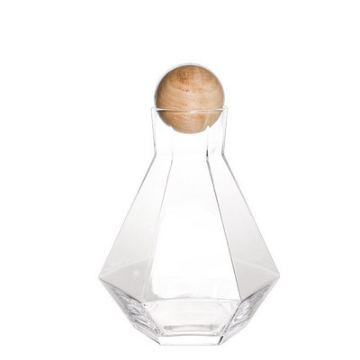 Nordic Creative Glass Diamond šešiakampės sultys Didelės talpos šalto vandens butelis gėrimo pieno alaus puodelio vakarienės lėkštės laikymo padėklas