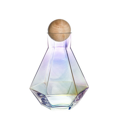 Nordic Creative Glass Diamond šešiakampės sultys Didelės talpos šalto vandens butelis gėrimo pieno alaus puodelio vakarienės lėkštės laikymo padėklas