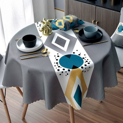 Fata de masa rezistenta la apa, rezistenta la oparire, rezistenta la ulei si fara spalare fata de masa rotunda masa de sufragerie de uz casnic decor simplu de birou