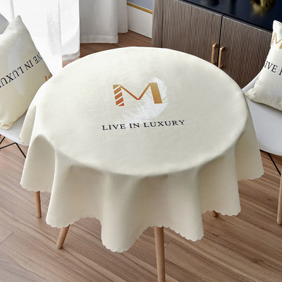 Fata de masa rezistenta la apa, rezistenta la oparire, rezistenta la ulei si fara spalare fata de masa rotunda masa de sufragerie de uz casnic decor simplu de birou