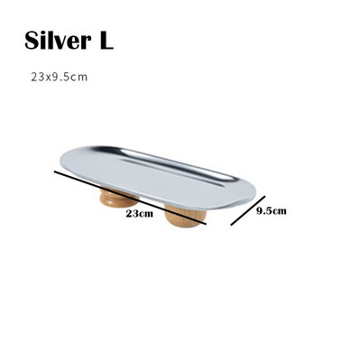 Geležies laikymo padėklas Medienos magnetas Aukštos pėdos Dekoratyvinės lėkštės Vitrinos Stovas Padėklai Dekoratyviniai papuošalų Padėklai Svetainės virtuvės saugykla