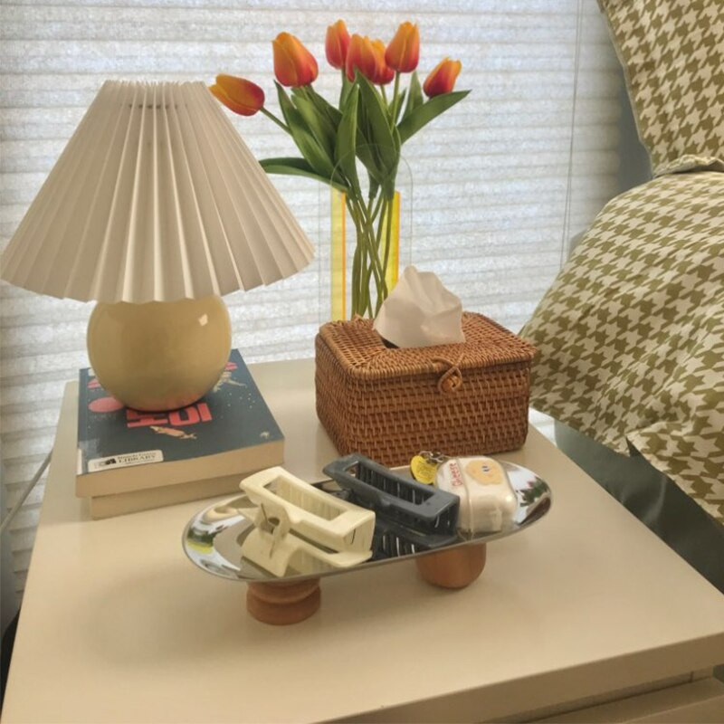 Geležies laikymo padėklas Medienos magnetas Aukštos pėdos Dekoratyvinės lėkštės Vitrinos Stovas Padėklai Dekoratyviniai papuošalų Padėklai Svetainės virtuvės saugykla