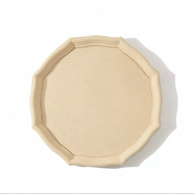 Vintage biely MDF drevený púderník na stôl dekoratívny čaj ovocie make-up šperky displej úložný tanier