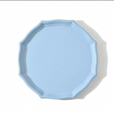 Vintage biely MDF drevený púderník na stôl dekoratívny čaj ovocie make-up šperky displej úložný tanier