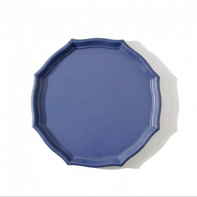 Vintage biely MDF drevený púderník na stôl dekoratívny čaj ovocie make-up šperky displej úložný tanier