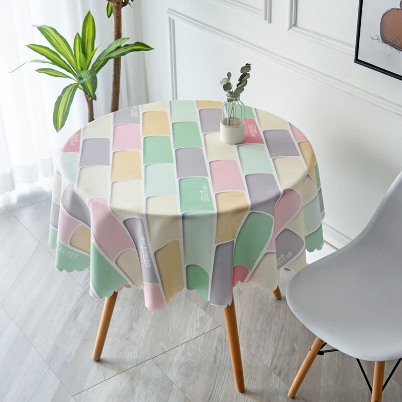 Severské nepremokavé okrúhle obrusy, svadobné hostiny, hotelové obrusy, obrusy na stôl, domáce jedálenské stolíky, prachotesné obrusy