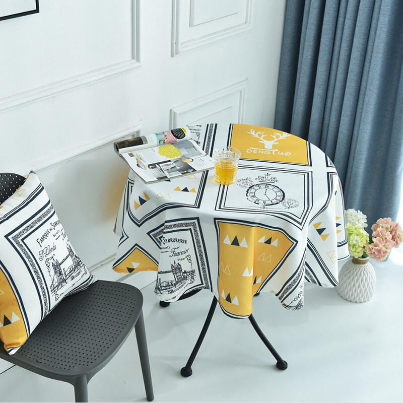 Severské nepremokavé okrúhle obrusy, svadobné hostiny, hotelové obrusy, obrusy na stôl, domáce jedálenské stolíky, prachotesné obrusy