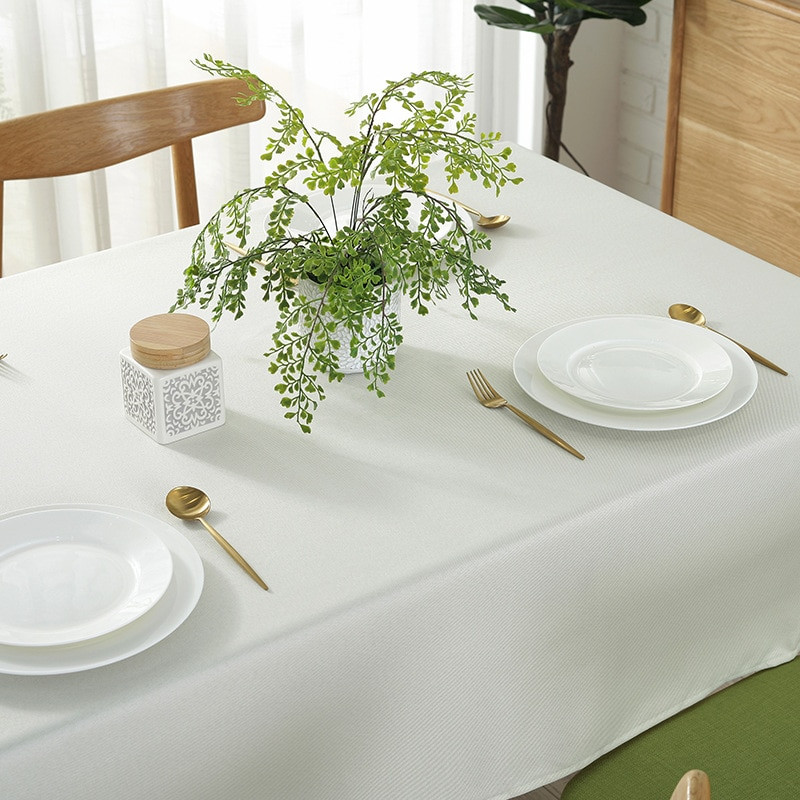 Bavlnené ľanové nepremokavé utierky na jedálenský stôl, obrusy na oblečenie, obdĺžnikový obrus, obrusy