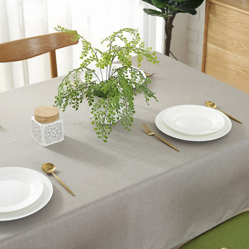Bavlnené ľanové nepremokavé utierky na jedálenský stôl, obrusy na oblečenie, obdĺžnikový obrus, obrusy