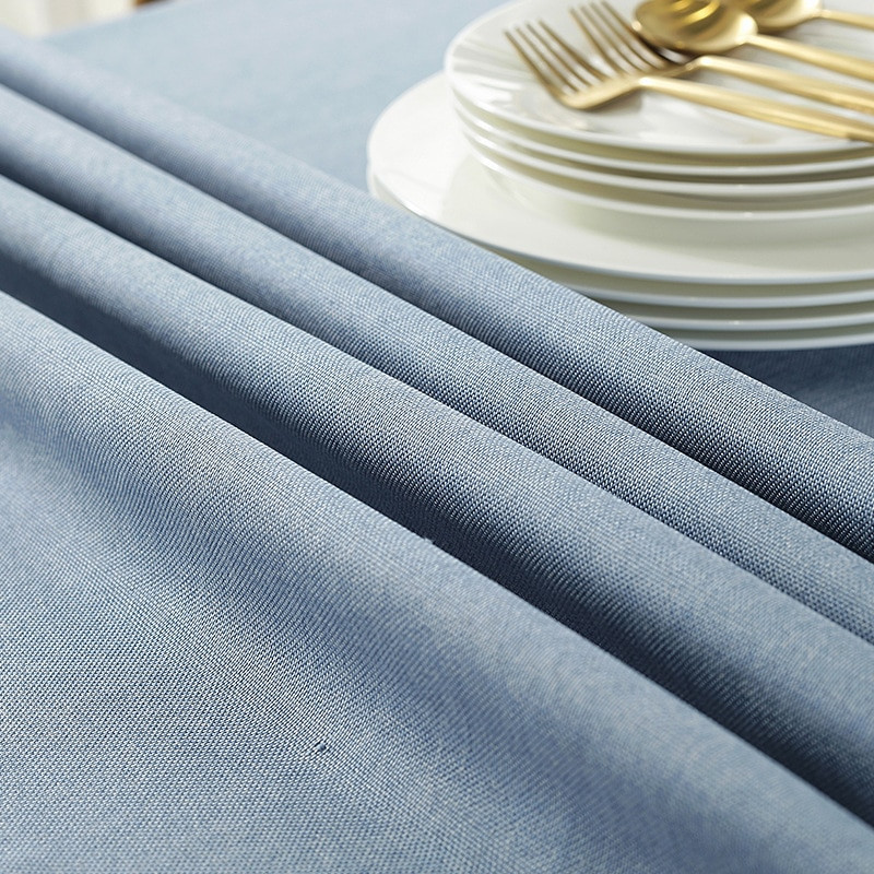 Bavlnené ľanové nepremokavé utierky na jedálenský stôl, obrusy na oblečenie, obdĺžnikový obrus, obrusy