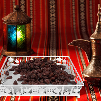 Δίσκος Eid Eid Mobarak Moon Star Δίσκος φαγητού σερβιρίσματος Πιάτο πάρτι Σερβίρισμα φαγητού Σερβίρισμα σερβίτσιο Επιδόρπιο Δίσκος ζαχαροπλαστικής Οθόνη Διακόσμηση σπιτιού