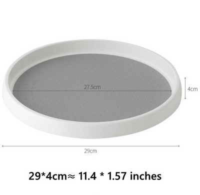Virtuvės pagardų lentyna Pasukamas padėklas, stalviršis padėklas laikymo padėklas prieskonių buteliukas plastikinis virtuvės stalviršis laikymo dėžutė