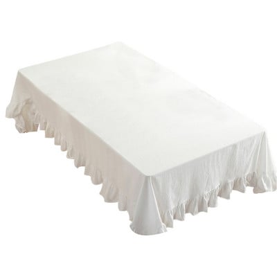 Medvilninė lininė „Flounce“ staltiesė, skirta vestuvių gimtadienio vakarėliui dekoruoti, plaunama stalo apdangalas Moderni sodyba kavos staltiesė LBS