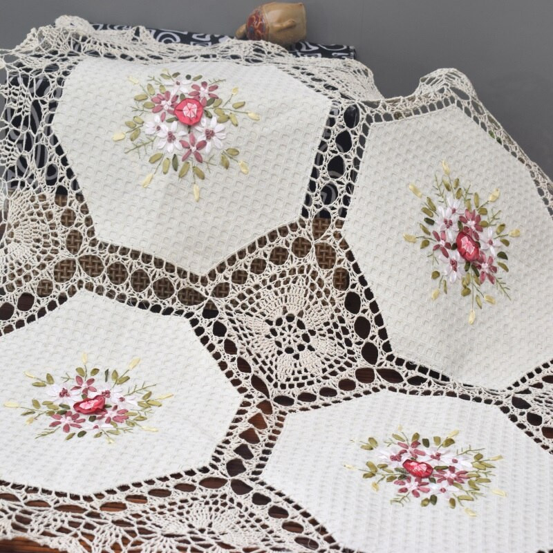 Būdinga klasikinė rankų darbo nerta medvilnė kvadratinė staltiesė Miegamasis Balkonas Kavos staliukas Užvalkalas Laisvalaikis Dekoratyvinis Kamštelis