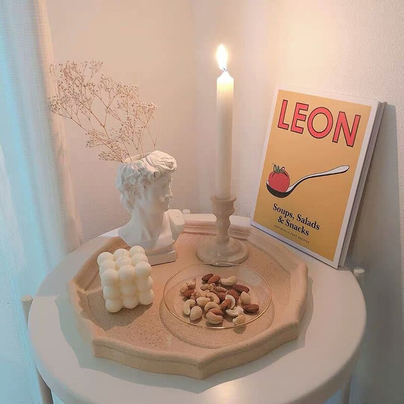 Zásobník Kuchynský organizér Kávový podnos Dekorácia Úložný box Nordic Home Decor Jedálenský stôl Svietnik Šperky Drevená paleta
