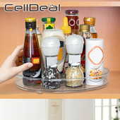 Rotacija od 360 prozirni ormarić s okretnom pločom Stalak za pohranu začina Posuda za kozmetiku za piće PET kuhinjski organizator Kupaonski pribor