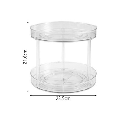 Rotacija od 360 prozirni ormarić s okretnom pločom Stalak za pohranu začina Posuda za kozmetiku za piće PET kuhinjski organizator Kupaonski pribor