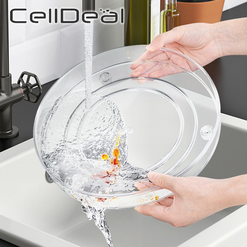 Rotacija od 360 prozirni ormarić s okretnom pločom Stalak za pohranu začina Posuda za kozmetiku za piće PET kuhinjski organizator Kupaonski pribor