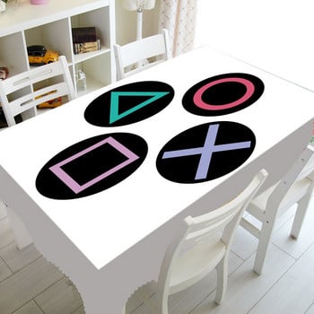 Забавна покривка за геймърски домашен декор Playstation Controller Бутони Покривка за маса Покривка за маса Игри Игри Кухня Трапеза Подаръци