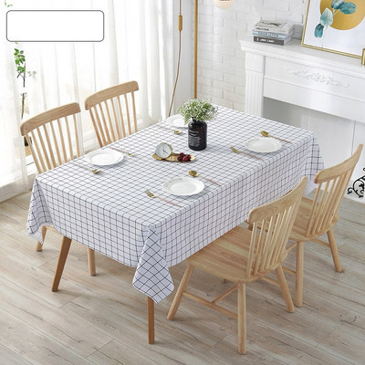 Otisnuti pravokutni stolnjak za blagovanje Vodootporni plastični PVC navlaka za stol otporna na ulje Kućni dekor Hotelski kafić Stolnjaci za čaj