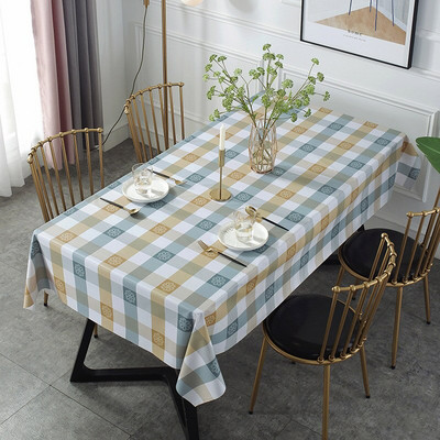 Otisnuti pravokutni stolnjak za blagovanje Vodootporni plastični PVC navlaka za stol otporna na ulje Kućni dekor Hotelski kafić Stolnjaci za čaj