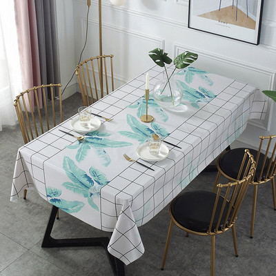 Otisnuti pravokutni stolnjak za blagovanje Vodootporni plastični PVC navlaka za stol otporna na ulje Kućni dekor Hotelski kafić Stolnjaci za čaj