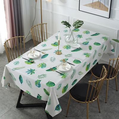 Otisnuti pravokutni stolnjak za blagovanje Vodootporni plastični PVC navlaka za stol otporna na ulje Kućni dekor Hotelski kafić Stolnjaci za čaj