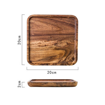 Δίσκος αποθήκευσης ξύλου ακακίας Μοντέρνο σετ τραπεζιού σαλονιού Δίσκοι σαλονιού Desktop Candy Organizer Ευρωπαϊκή απλή διακόσμηση σπιτιού