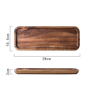 Akacijos medienos laikymo padėklas Modernus kavos staliukas arbatos rinkinys padėklai Svetainė Stalinis saldainių organizatorius Europos paprastas namų dekoravimas