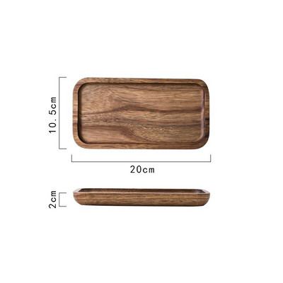 Akacijos medienos laikymo padėklas Modernus kavos staliukas arbatos rinkinys padėklai Svetainė Stalinis saldainių organizatorius Europos paprastas namų dekoravimas