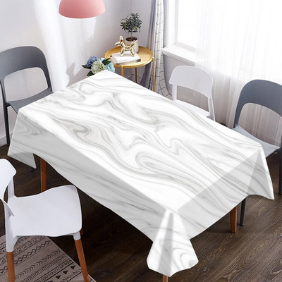 Kohandatud marmorist 3D lauakate vee- ja õlikindel dekoratiivse söögilaudlina jaoks piknikuteki laudlina jaoks