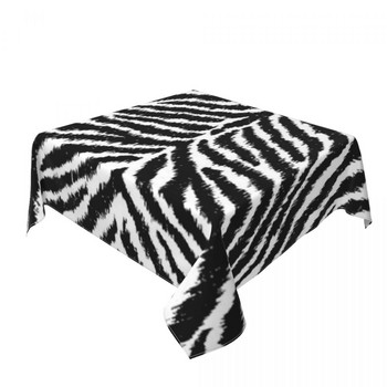 Покривка с принт на зебра Cool Zebras Skin Design Миеща се щампована покривка за маса Бюфет Евтина декорация Полиестерна покривка за маса
