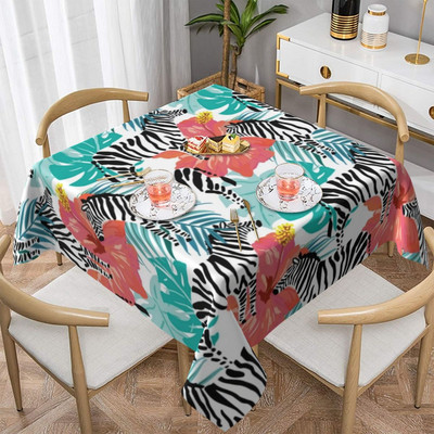Zebra Print terítő Cool Zebras Skin Design Mosható nyomtatott asztalterítő Svédasztalos Olcsó dekorációs poliészter terítő