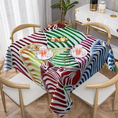 Zebra Print terítő Cool Zebras Skin Design Mosható nyomtatott asztalterítő Svédasztalos Olcsó dekorációs poliészter terítő