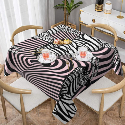 Zebra Print terítő Cool Zebras Skin Design Mosható nyomtatott asztalterítő Svédasztalos Olcsó dekorációs poliészter terítő