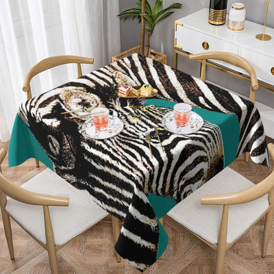 Zebra Print terítő Cool Zebras Skin Design Mosható nyomtatott asztalterítő Svédasztalos Olcsó dekorációs poliészter terítő