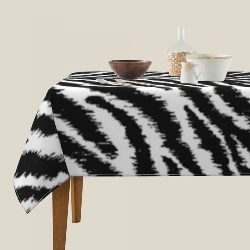 Zebra Print terítő Cool Zebras Skin Design Mosható nyomtatott asztalterítő Svédasztalos Olcsó dekorációs poliészter terítő