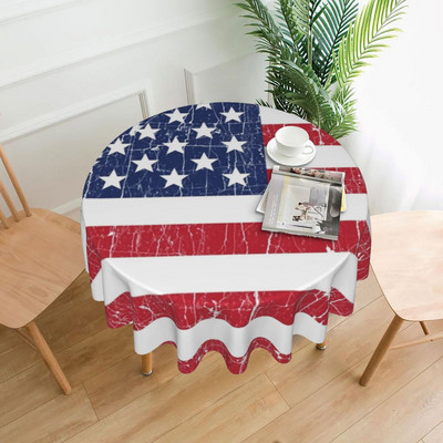 Csillagzászló Pirnt Abrosz USA július 4. Függetlenség napja Egyedi asztalterítő Születésnapi parti dekoráció Poliészter asztalterítő