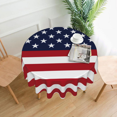Csillagzászló Pirnt Abrosz USA július 4. Függetlenség napja Egyedi asztalterítő Születésnapi parti dekoráció Poliészter asztalterítő