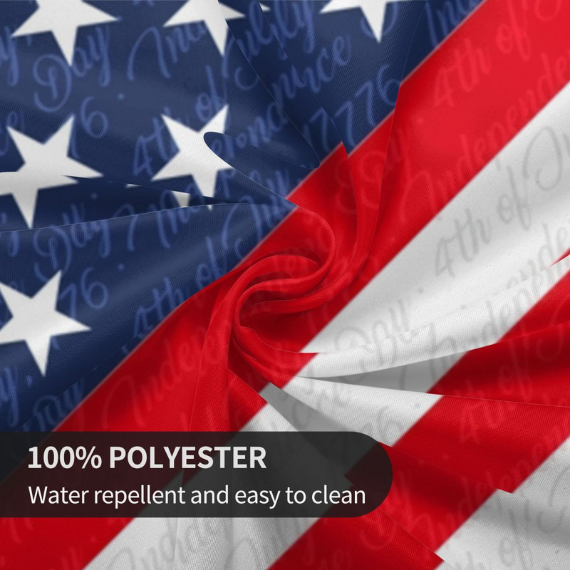 Csillagzászló Pirnt Abrosz USA július 4. Függetlenség napja Egyedi asztalterítő Születésnapi parti dekoráció Poliészter asztalterítő